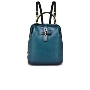 OLD TREND PAMELA Elegant Turquoise  Leather Backpack. EXCELLENT CONDITION !